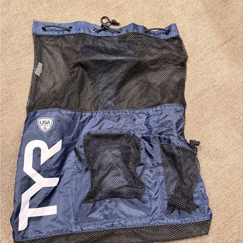 TYR Navy and Black Mesh Gear Bag